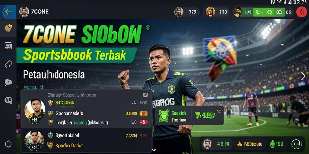 Tampilan utama aplikasi 7CONE dengan interface taruhan olahraga yang menarik.
