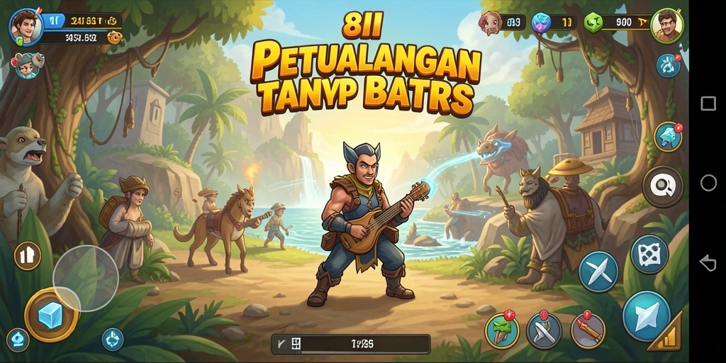 Screenshot utama 8II menampilkan petualangan di dunia yang menantang.