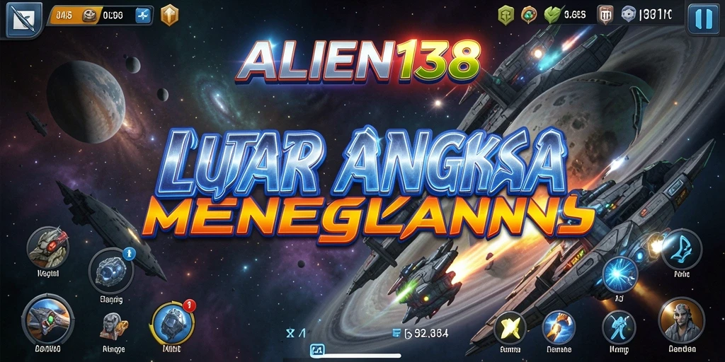 Screenshot gameplay ALIEN138 menampilkan aksi seru petualangan luar angkasa.