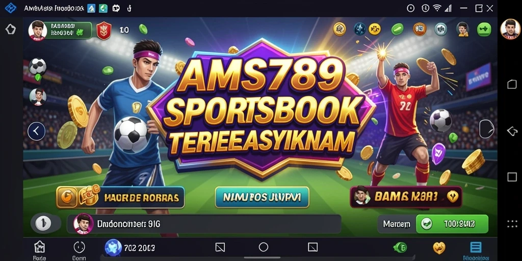 Tampilan dinamis dari game Sportsbook AMS789 dengan fitur taruhan langsung.