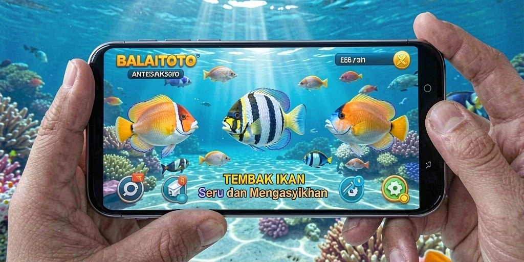 Screenshot gameplay BALAITOTO menunjukkan aksi menembak ikan yang seru.