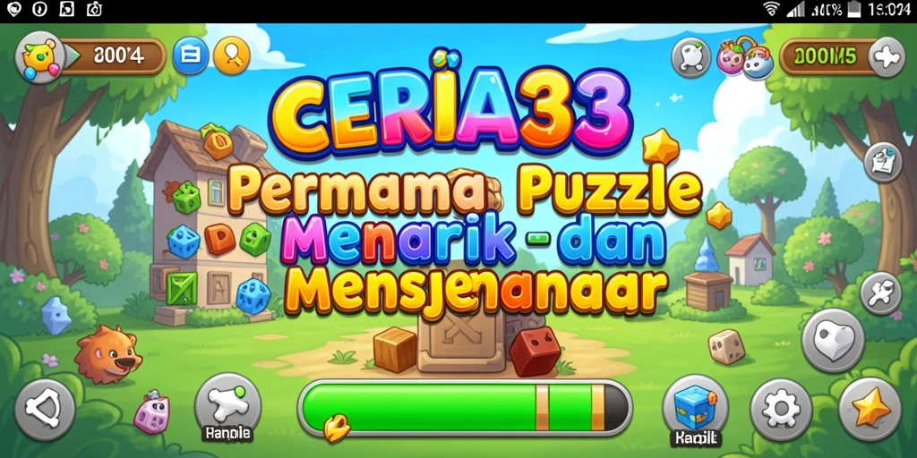 Tangkapan layar CERIA33 menampilkan gameplay seru dengan berbagai puzzle menantang.