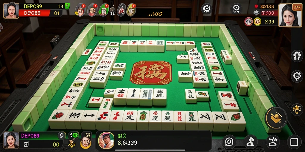 Screenshot DEPO89 menampilkan gameplay Mahjong yang menarik dan penuh warna.