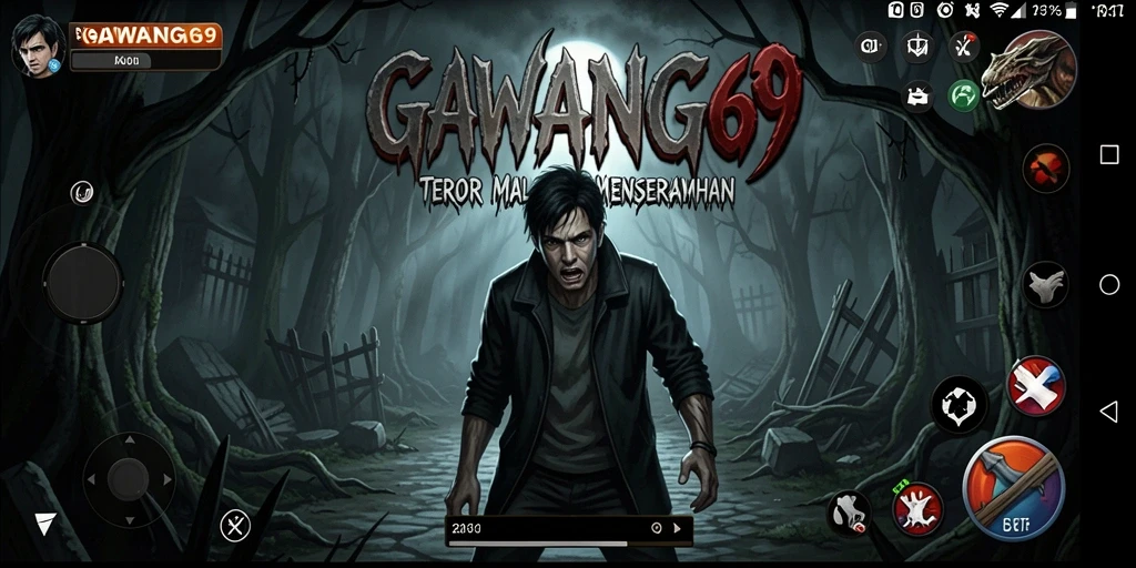 Tampilan gameplay GAWANG69 yang menyeramkan dan menegangkan.