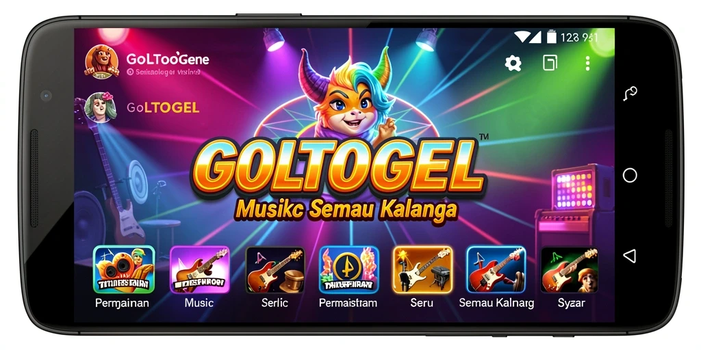 Screenshot dari gameplay GOLTOGEL yang menunjukkan interaksi musik yang seru.