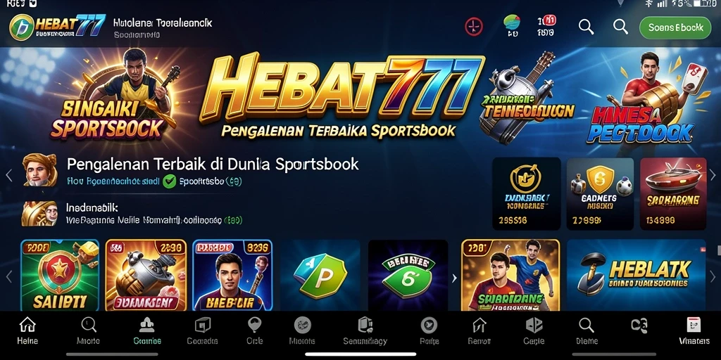 Tampilan menarik dari gameplay Sportsbook di HEBAT777.