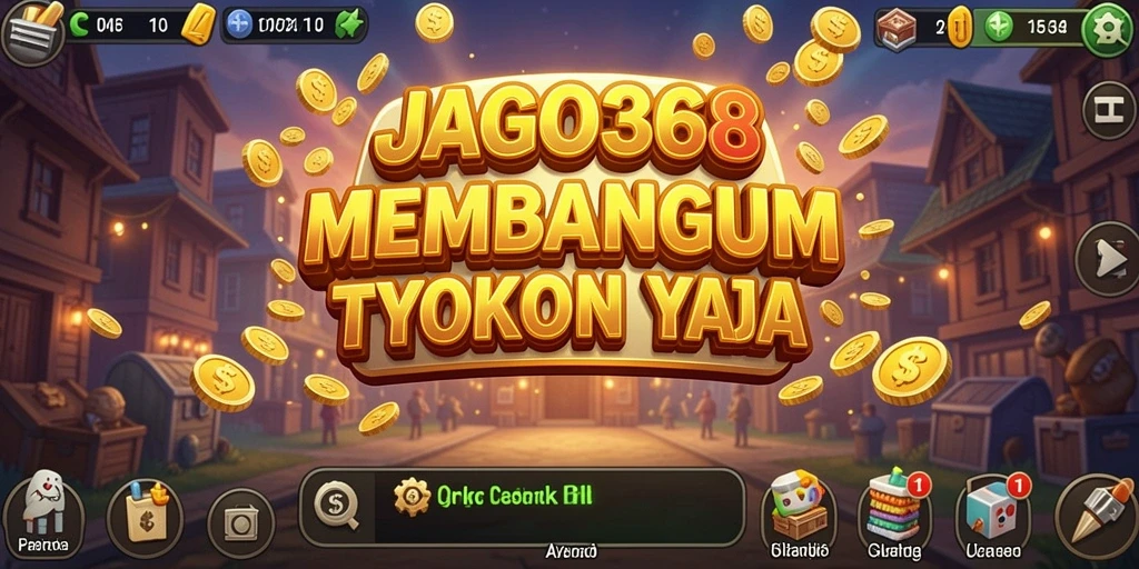Screenshot gameplay JAGO368 menampilkan pengelolaan bisnis yang seru.