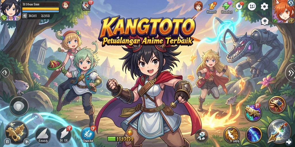 Gameplay menarik dari KANGTOTO dengan karakter anime ikonik.