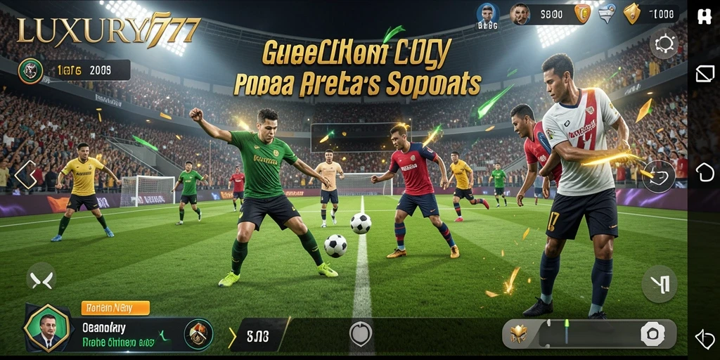 Tampilan gameplay seru dalam LUXURY777 dengan aksi olahraga yang mendebarkan.