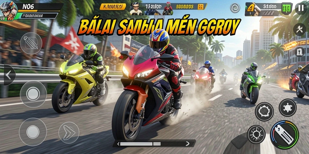 Gameplay N06 yang intens dengan aksi balapan motor yang memukau.