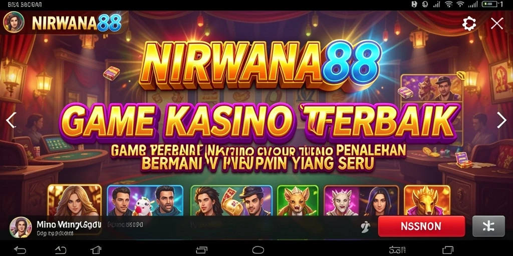 Menampilkan gameplay mendebarkan di NIRWANA88 dengan berbagai pilihan permainan kasino.
