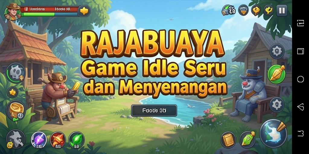 Tampilan gameplay menawan dari RAJABUAYA dengan alur Idle yang dinamis.
