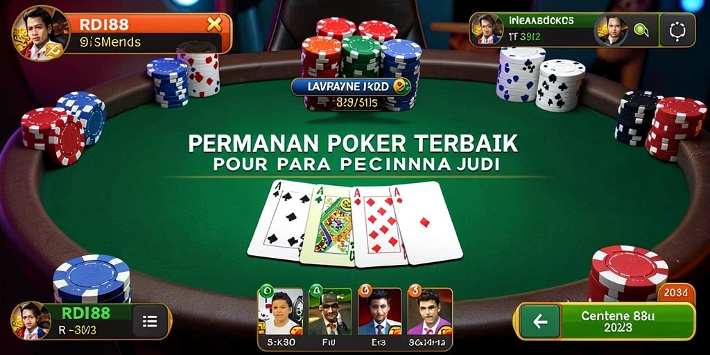 Tampilan screenshot RDI88 menampilkan sesi permainan poker yang intens.