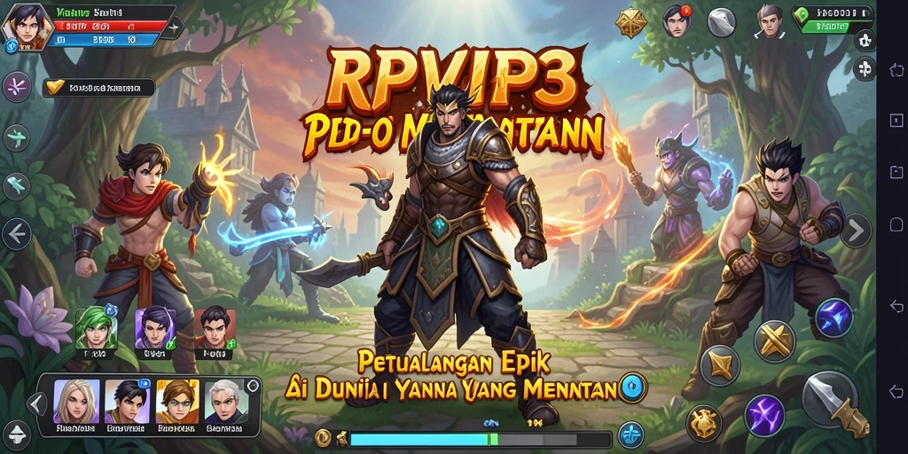 Tampilan gameplay petualangan seru di RPVIP3 dengan grafik menawan.