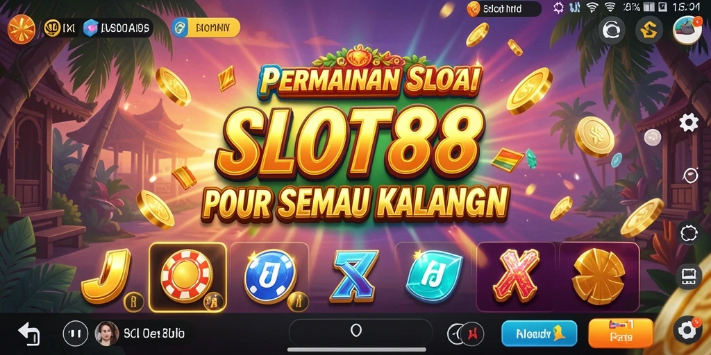 Tampilan menarik dari gameplay SLOT88 dengan berbagai tema slot.