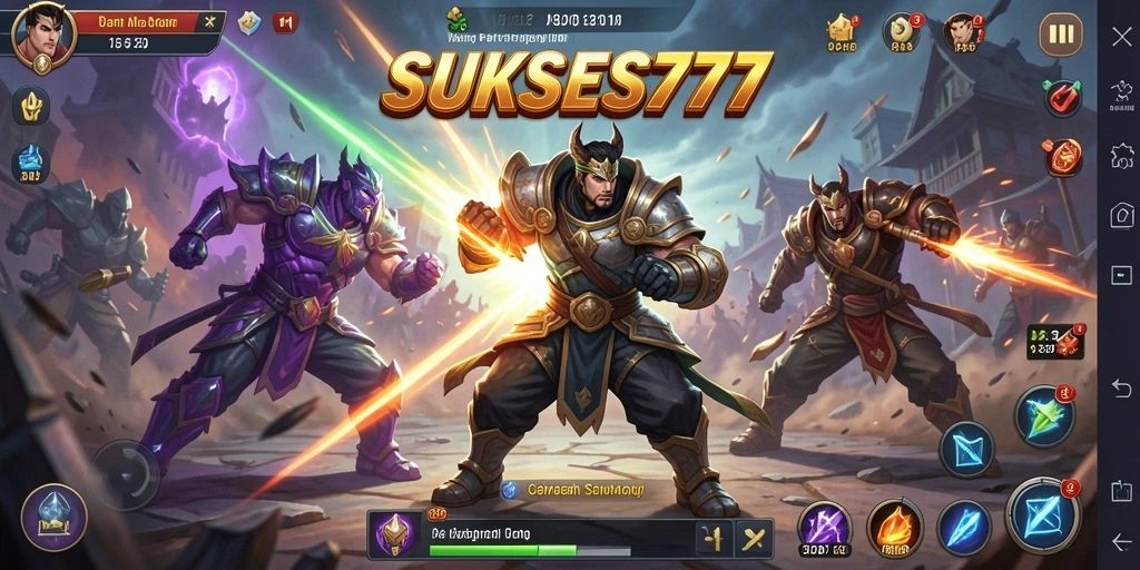 Tampilan gameplay Fighting SUKSES777 yang mengesankan dan seru.