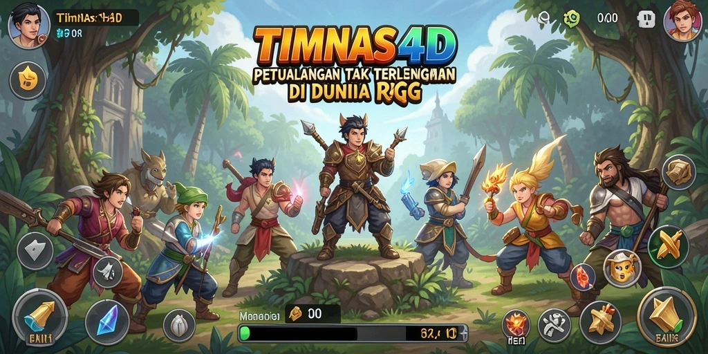 Tampilan screenshot TIMNAS4D menampilkan pertarungan seru dengan karakter beragam dalam dunia RPG.