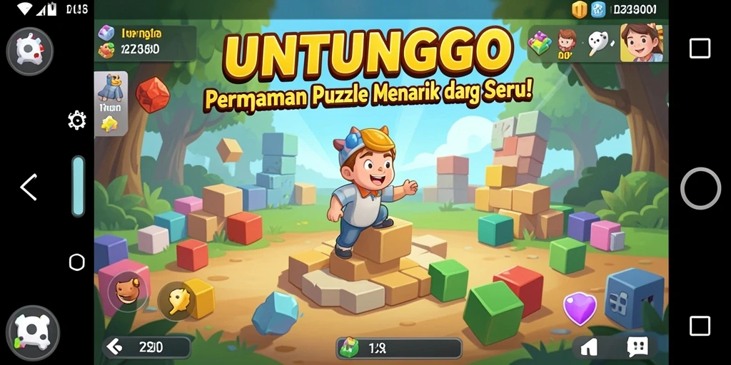 Tampilkan gameplay seru dan tantangan dari UNTUNGGO.