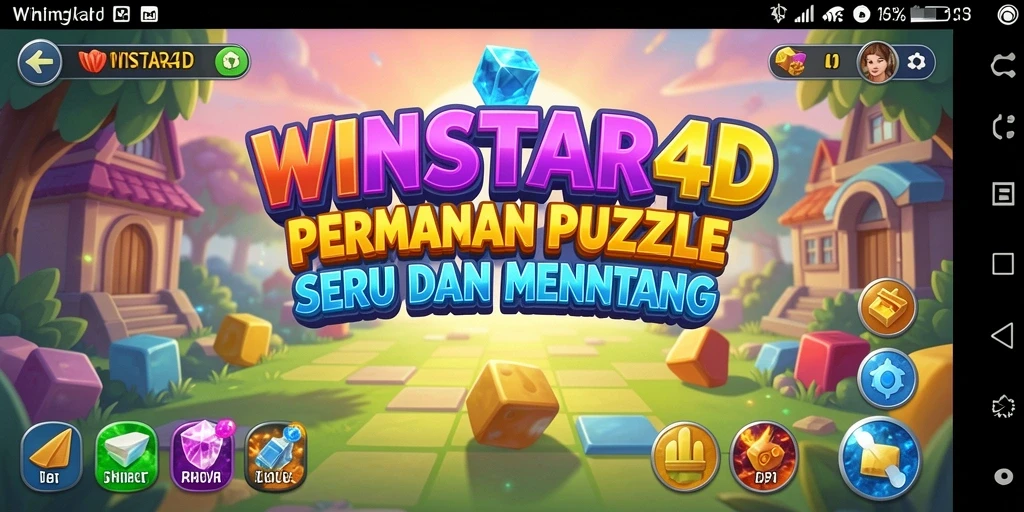 Screenshot gameplay <strong>WINSTAR4D</strong> dengan berbagai puzzle menarik.